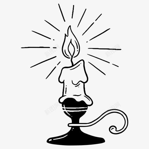 炼金术士蜡烛火光图标svg_新图网 https://ixintu.com 炼金术士 药剂师 蜡烛 魔法