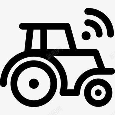 拖拉机智能农场9线性图标图标
