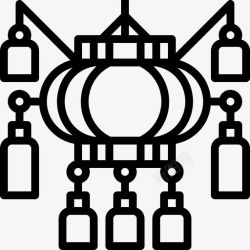 中国传统灯灯笼装饰灯图标高清图片