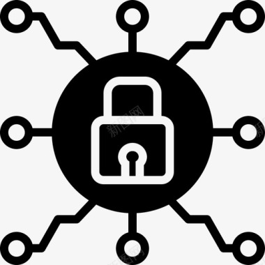安全连接网络安全保护图标图标