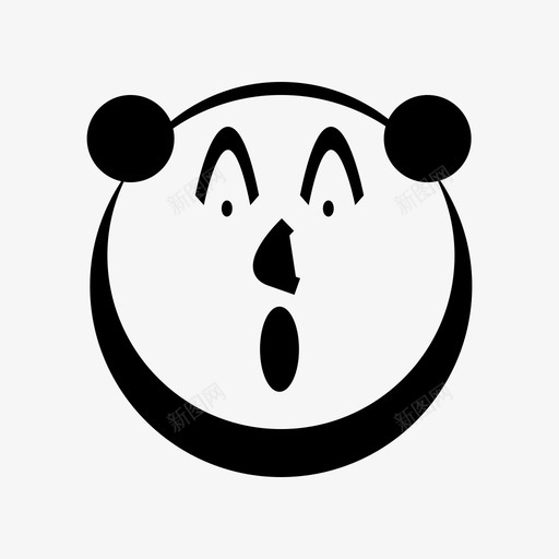 醒醒动物表情符号图标svg_新图网 https://ixintu.com 动物 收藏 收藏符号 熊猫 符号 表情 醒醒