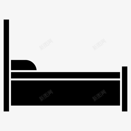 床卧室家具图标svg_新图网 https://ixintu.com 卧室 图标 字形 家具