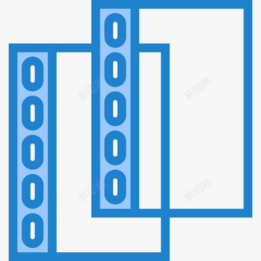 文件夹办公用品6蓝色图标svg_新图网 https://ixintu.com 办公用品6 文件夹 蓝色