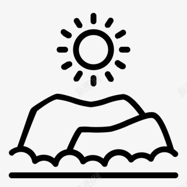 岩石山图像自然图标图标