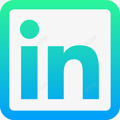 Linkedin社交媒体90gradient图标svg_新图网 https://ixintu.com Linkedin gradient 媒体 社交