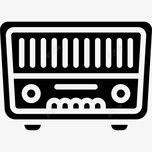 收音机五十年代2加油图标svg_新图网 https://ixintu.com 五十年代2 加油 收音机