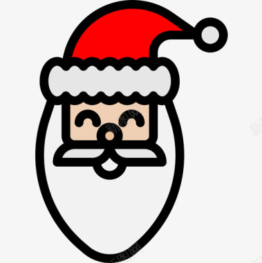 圣诞老人冬天59线性颜色图标图标