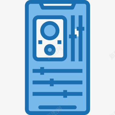 智能手机智能手机4蓝色图标图标
