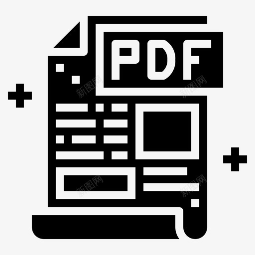 pdf文件格式图标svg_新图网 https://ixintu.com pdf 文件 文件和文档实体 格式 符号