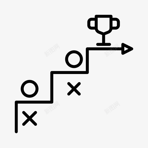 一步一步成就进步图标svg_新图网 https://ixintu.com 一步一步 成就 策略 进步 阶梯
