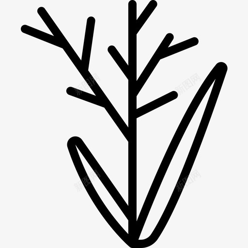 草植物线状图标svg_新图网 https://ixintu.com 植物 线状