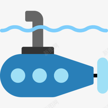 潜艇运输99扁平图标图标