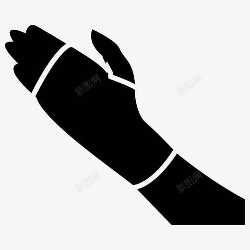 手绷带手疼手痛图标svg_新图网 https://ixintu.com 人体部位 受伤的身体部位 手伤 手疼 手痛 手绷带 身体部位物理伤害实心图标包