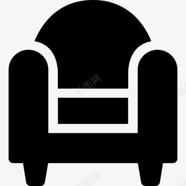 扶手椅沙发家具图标图标