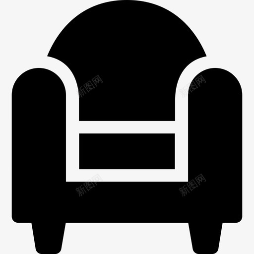 扶手椅沙发家具图标svg_新图网 https://ixintu.com 室内 家具 扶手 沙发 雕刻