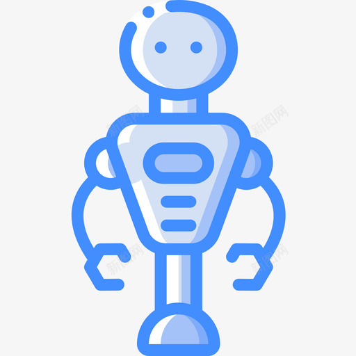 机器人机器人28蓝色图标svg_新图网 https://ixintu.com 机器人 机器人28 蓝色