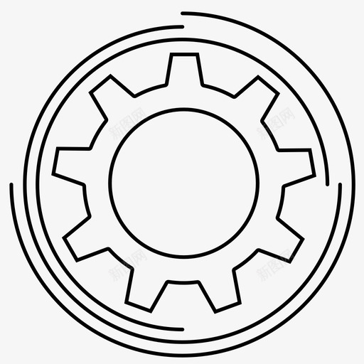 齿轮发动机机器图标svg_新图网 https://ixintu.com 修理 发动机 机器 设置 齿轮