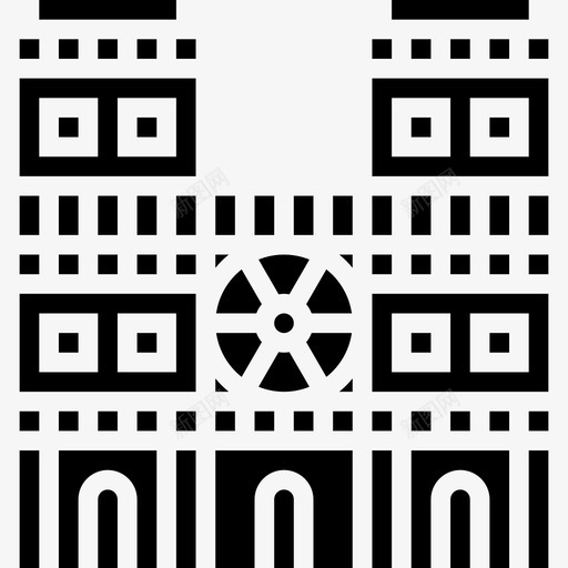 法国圣母院符号2字形图标svg_新图网 https://ixintu.com 圣母 字形 法国 符号