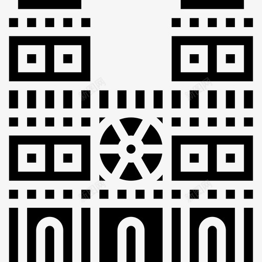 法国圣母院符号2字形图标svg_新图网 https://ixintu.com 圣母 字形 法国 符号