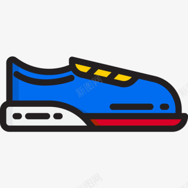 跑鞋16号跑步鞋线性颜色图标图标