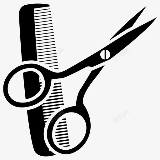 梳子和剪刀美容院概念头发设置图标svg_新图网 https://ixintu.com 剪刀 头发 工具 按摩 梳子 概念 水疗 美容 美容院 设备 设置
