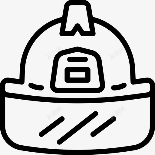 消防员头盔3号消防站线性图标svg_新图网 https://ixintu.com 3号消防站 消防员头盔 线性