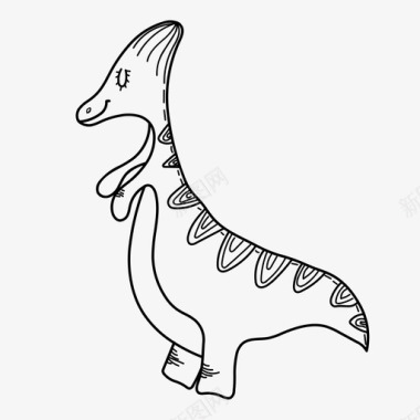 恐龙卡通蜥蜴图标图标