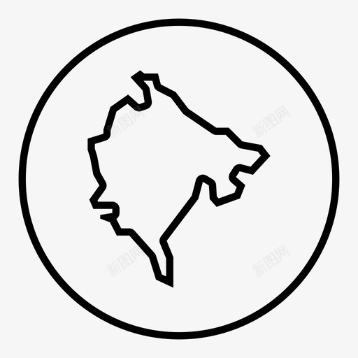 黑山地图欧洲波德戈里察图标svg_新图网 https://ixintu.com 地图 戈里 欧洲 波德 黑山