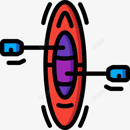 皮艇冒险运动16线性颜色图标svg_新图网 https://ixintu.com 冒险 皮艇 线性 运动 颜色