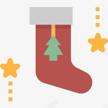 圣诞袜圣诞194平底鞋图标图标