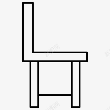 椅子家具家具轮廓图标图标