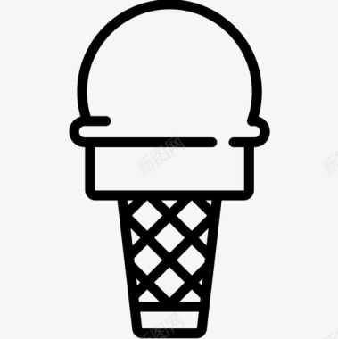 冰淇淋冰淇淋店10直线图标图标