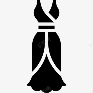 连衣裙法国符号2字形图标图标