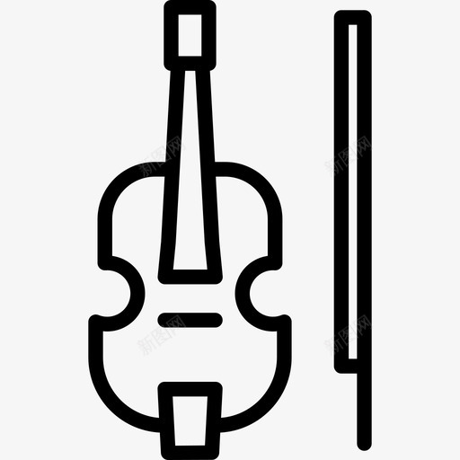 大提琴音乐66线性图标svg_新图网 https://ixintu.com 大提琴 线性 音乐66