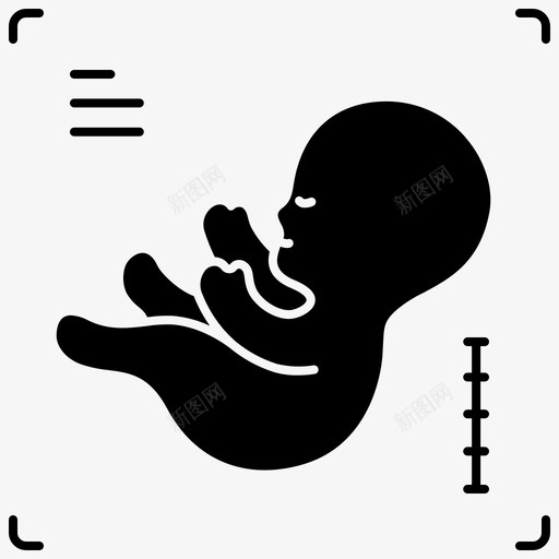 超声波婴儿医疗图标svg_新图网 https://ixintu.com 医学 医疗 婴儿 字形 怀孕 超声波