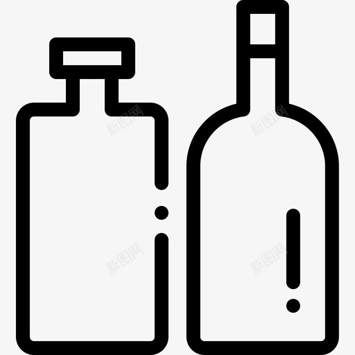 瓶包装5线性图标svg_新图网 https://ixintu.com 包装5 瓶 线性
