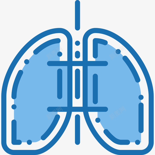 肺医疗和医院3蓝色图标svg_新图网 https://ixintu.com 医疗和医院3 肺 蓝色