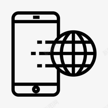 全球电话浏览电子商务图标图标