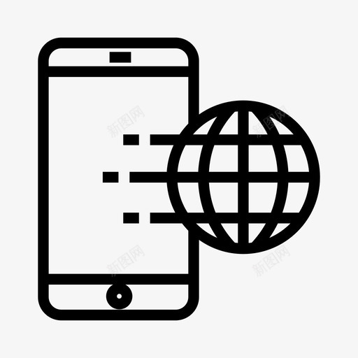 全球电话浏览电子商务图标svg_新图网 https://ixintu.com 互联网 全球电话 智能手机 浏览 电子商务 网络