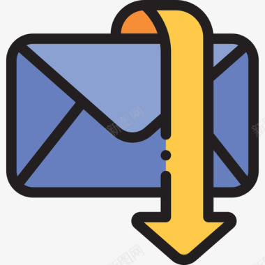信封电子邮件40线颜色图标图标