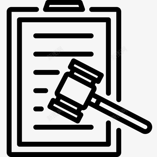 判决锤子法官图标svg_新图网 https://ixintu.com 判决 法官 法律 法律和正义 锤子