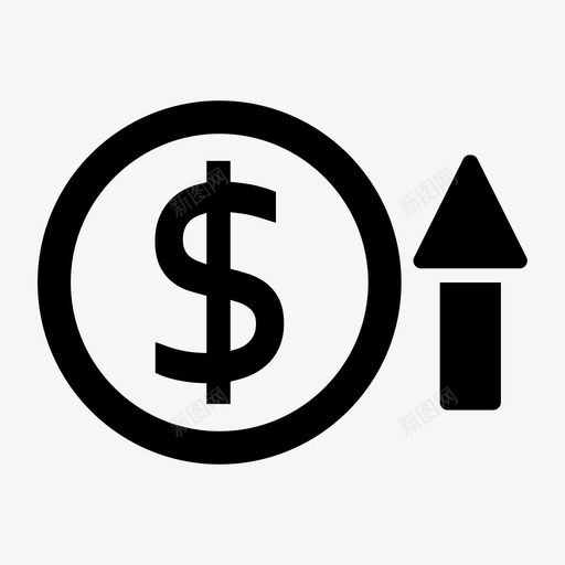 利润收入增加图标svg_新图网 https://ixintu.com 储蓄 利润 图标 增加 字形 提高 收入