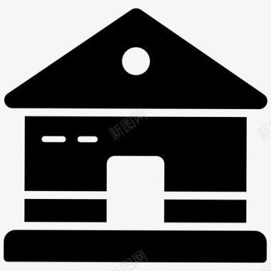 房屋建筑小屋图标图标