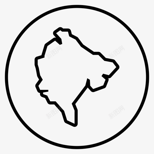 黑山地图欧洲波德戈里察图标svg_新图网 https://ixintu.com 地图 戈里 欧洲 波德 黑山