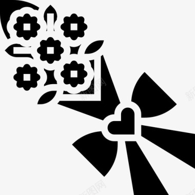 花卉婚礼123铭文图标图标