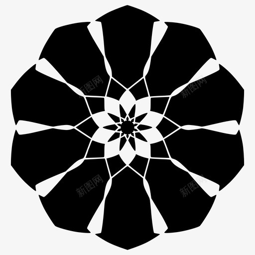 抽象花圆形创意荷花图标svg_新图网 https://ixintu.com 创意荷花 图案 圆形 抽象花 抽象花集1 曼陀罗 螺旋图