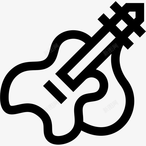 电吉他生活方式14线性图标svg_新图网 https://ixintu.com 吉他 生活方式 线性