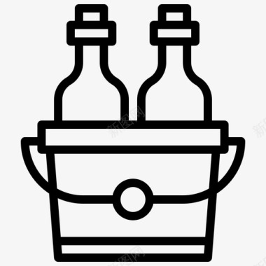 桶瓶子饮料图标图标