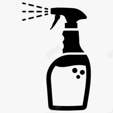 洗涤清洁剂喷雾瓶喷雾罐图标图标