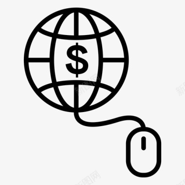 全球网格互联网图标图标